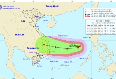 Tin mới nhất về bão số 6 trên biển Đông: Có thể giật cấp 14