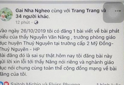 Bịa đặt lời phát biểu của Trưởng phòng Giáo dục rồi đăng lên Facebook bị phạt 5 triệu đồng